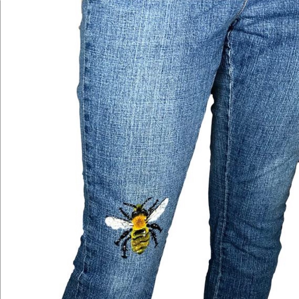 The Bee’s Knees Hand-Painted Jeans
